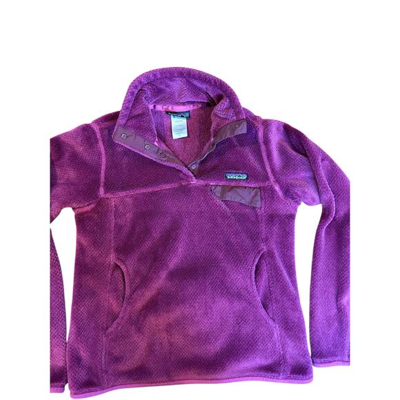 PATAGONIA Rebullite Pink Re-Tool Snap T Pullover Fleece Women's Size SMALL - Picture 9 of 9
